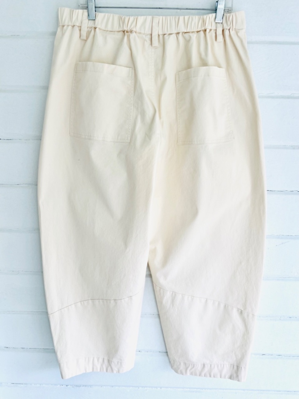 RUTI Slouchy Twill Barrel Pants in Ecru - 14 - Picture 6 of 14